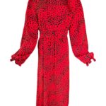 New Look Sukienka Czerwona Czarny Zwierzęcy Wzór XXL 44 EU - zdjęcie 1