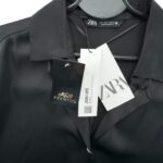 Zara Koszula Damska Czarna Satynowa S 36 EU - zdjęcie 2