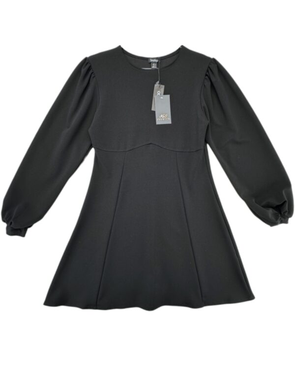 Boohoo Sukienka Czarna Bufiaste Rękawy XL 42 EU
