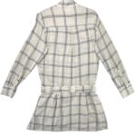 Reiss Sukienka Koszulowa Damska Beżowa Krata Wełna XS 34 EU - zdjęcie 3