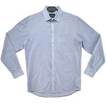 FF Regular Fit Koszula Męska Błękitna Kratka M 38 EU - zdjęcie 1