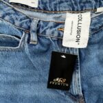 Jeansy Mom Fit Collusion Denim Niebieskie 32 26 EU PETITE - zdjęcie 2