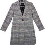 New Look Płaszcz Krata Długi Elegancki 32 EU - zdjęcie 1