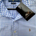 Ralph Lauren Koszula Męska W Niebieską Kratę Slim Fit S 36 EU - zdjęcie 2