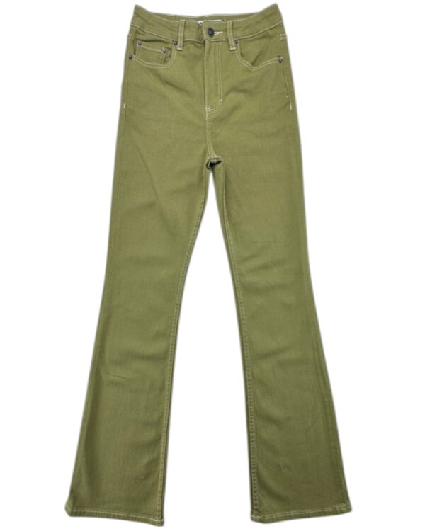 Motel Denim Spodnie Jeansowe Damskie Zielone Oliwkowe XS 34 EU