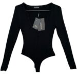PrettyLittleThing Body Damskie Czarne XS 34 EU - zdjęcie 1