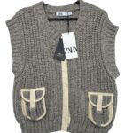 Zara Kamizelka Wełniana Damska Beżowa Kieszenie M 38 EU - zdjęcie 1