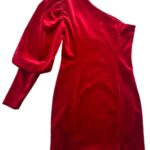 Asos Sukienka Czerwona Na Jedno Ramię Elegancka M 38 EU - zdjęcie 2