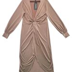 Boohoo Sukienka Długa Beżowa Elegancka XL 42 EU - zdjęcie 1