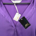 Primark Piżama Koszula i Spodnie Fioletowa Damska L 40 EU - zdjęcie 2