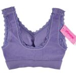 Xilaizi Biustonosz Bezfiszbinowy Koronkowy Liliowy M 38 EU - zdjęcie 3