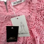 Flam Mode Sukienka Różowa Koronkowa Elegancka S 36 EU - zdjęcie 2