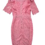 Flam Mode Sukienka Różowa Koronkowa Elegancka S 36 EU - zdjęcie 3