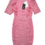 Flam Mode Sukienka Różowa Koronkowa Elegancka S 36 EU - zdjęcie 1