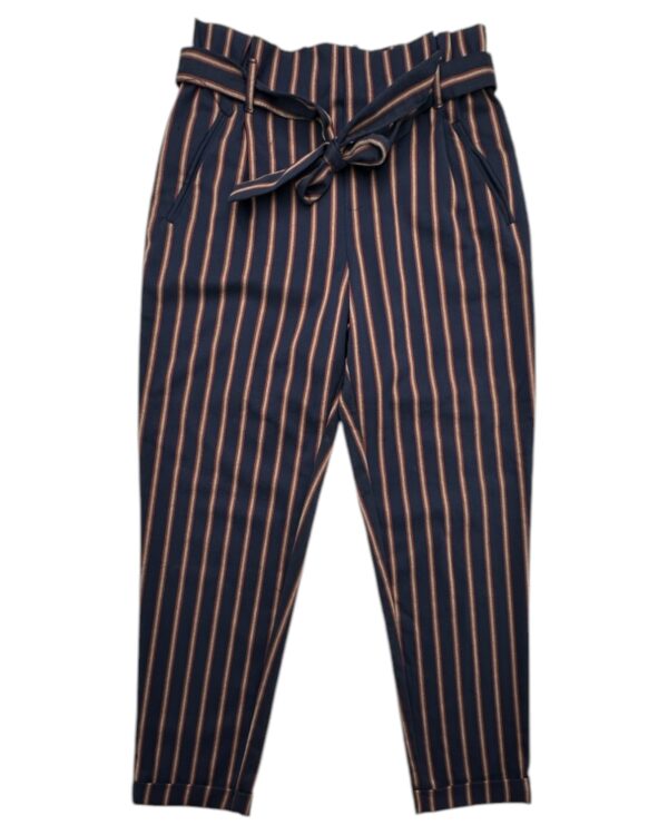 Zara Trafaluc Spodnie Damskie w Paski z Wiązaniem 36 S EU