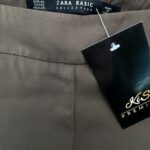 Zara Basic Spodnie Damskie Szerokie Brązowe XS 34 EU - zdjęcie 2