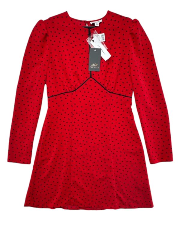 Topshop Sukienka Czerwona W Czarne Serca M 38 EU