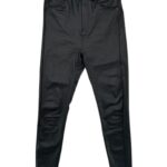 Bershka Damskie Spodnie Czarne Skórzane S 36 EU - zdjęcie 1