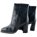 River Island Botki Skórzane Czarne Krokodyl 39 EU - zdjęcie 4