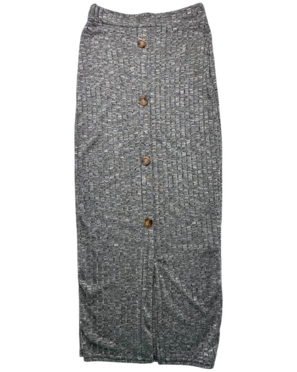 PrettyLittleThing Spódnica Maxi Damska Szara Guziki M 38 EU