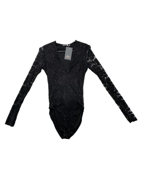 Boohoo Body Damskie Czarne Koronka S 36 EU