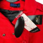 Kabaret Płszcz Damski Przejściowy Czerwony Klasyczny M 38 EU - zdjęcie 2