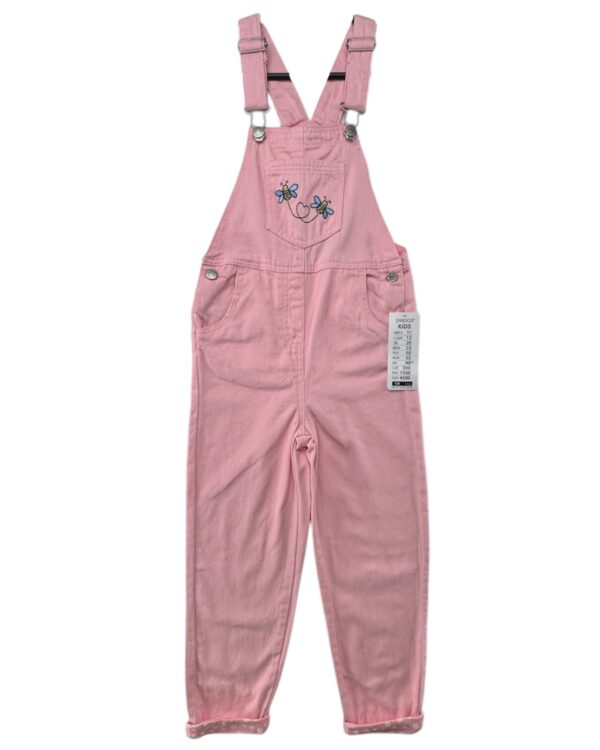 Little Kids Ogrodniczki Dziecięce Różowe Z Haftem Pszczółki 128 CM 7-8 Lat