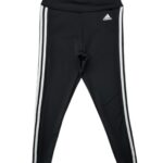 Adidas Legginsy Sportowe Damskie Czarne Z Białymi Lampasami S 36 EU - zdjęcie 1