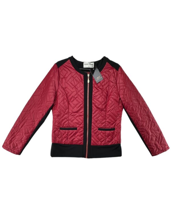 Outwear Kurtka Damska Pikowana Czarno Bordowa L 40 EU