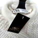 Zara Sweter Damski Ecru Golf Wiskoza M 38 EU - zdjęcie 2