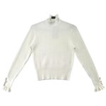 Zara Sweter Damski Ecru Golf Wiskoza M 38 EU - zdjęcie 1