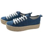 Primark Trampki Tenisówki Damskie Niebieskie Pleciona Podeszwa R.36 EU - zdjęcie 2