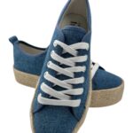 Primark Trampki Tenisówki Damskie Niebieskie Pleciona Podeszwa R.36 EU - zdjęcie 1