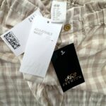 HM Spodnie Dziecięce W Kratę Beżowe Bawełna 3-4 Lata - zdjęcie 2