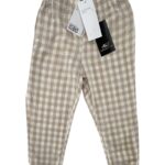 HM Spodnie Dziecięce W Kratę Beżowe Bawełna 3-4 Lata - zdjęcie 1