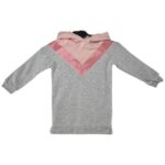 FF Bluza Dziewczęca Szaro Różowa Z Kapturem Cekiny 98-104 CM 3-4 Lata - zdjęcie 1