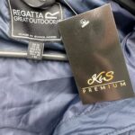 Regatta Bluza Kurtka Damska Pikowana Granatowa Szara Z Kapturem S 36 EU - zdjęcie 3