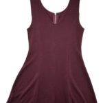 House Sukienka Bordowa Zamek L 40 EU - zdjęcie 3