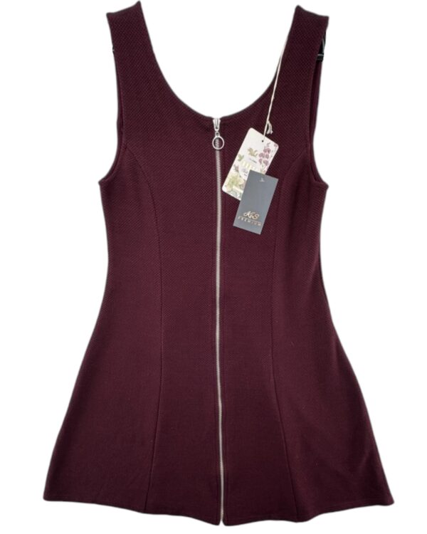 House Sukienka Bordowa Zamek L 40 EU