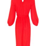 Tu Sukienka Pomarańczowa Wiązanie Midi XS 34 EU - zdjęcie 2