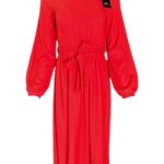 Tu Sukienka Pomarańczowa Wiązanie Midi XS 34 EU - zdjęcie 1