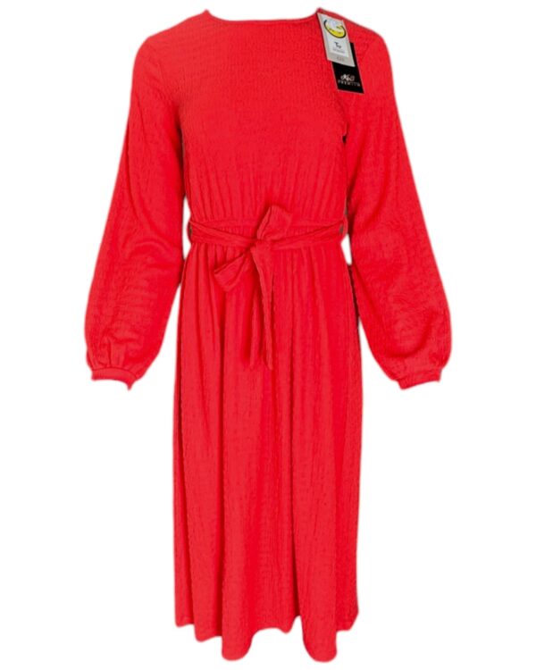 Tu Sukienka Pomarańczowa Wiązanie Midi XS 34 EU