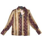 Missguided Koszula Damska Kolorowa Wzór Wąż S 36 EU - zdjęcie 1