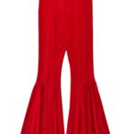 River Island Spodnie Damskie Czerwone Dzwony M 38 EU - zdjęcie 3