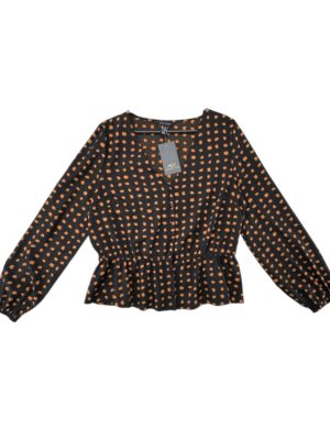 New Look Bluzka Damska Wzorzysta Czarna L 40 EU