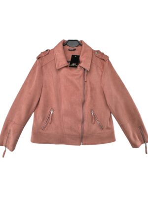 Roman Kurtka Ramoneska Damska Brudny Róż Zamszowa XXL 44 EU