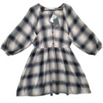 Primark Sukienka Damska Krata Beżowo-Czarna S 36 EU - zdjęcie 1