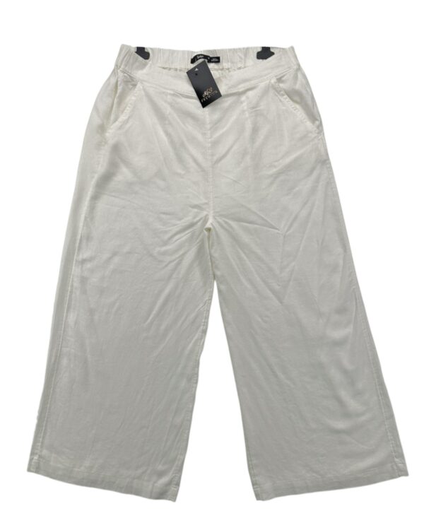 Sportsgirl Spodnie Krókie Len Białe XL 42 EU