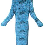 Primark Sukienka Błękitna Kwiatowa Maxi 3XL 46 EU - zdjęcie 2