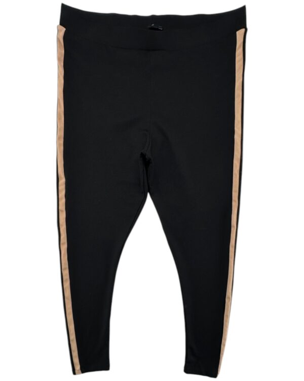 FF Legginsy Damskie Czarne Lampas Wiskoza 3XL 46 EU